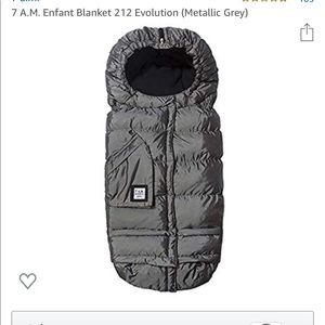 7 A.M. Enfant Metallic Grey Baby Blanket